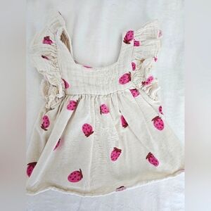Toddler top strawberry print